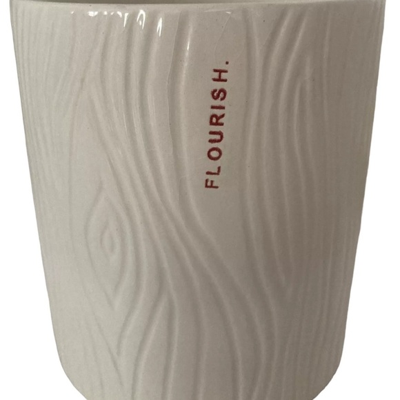 NWT Rae Dunn by Magenta Set of 3 flower pots grow nurish thrive wood grain look - Picture 6 of 6